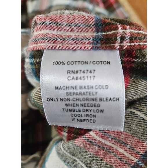 Red Head Flannel Shirt Size XLT Long Sleeve Plaid Cotton Rodeo Western Hiking - Picture 7 of 13